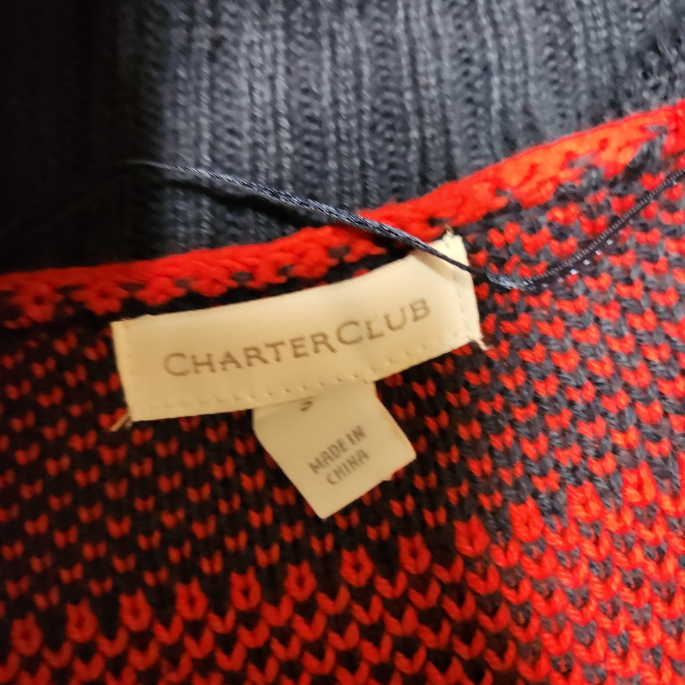 Charter Club Red and Blue USA Cardigan Sweater - Picture 11 of 12